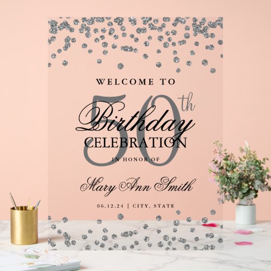 Parties scintillant Argent Confetti 50e anniversai (Mariage)