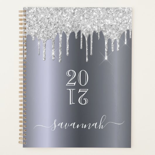 Parties scintillant argent gouttes 2025 (Devant)