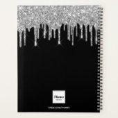 Parties scintillant argent noir gouttes 2025 (Dos)