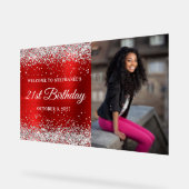 Parties scintillant Argent Red Welcome 21e anniver (Angle)