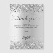 Parties scintillant argent scintille carte de reme (Devant)