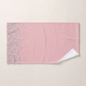 Parties scintillant argent Whimsical sur Monogramm (Serviette à main)