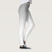 parties scintillant argentée leggings gris et blan (Droite)