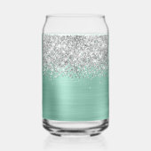 Parties scintillant argentée Lumière Nom Turquoise (Verso)