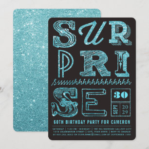 Parties scintillant Art déco Surprise Invitation d