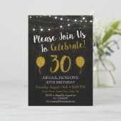 Parties scintillant Black and Gold Invitation du 3 (Debout devant)
