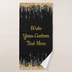 Parties scintillant Black et Gold personnalisée su