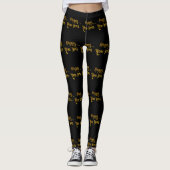 Parties scintillant Black & Gold Joyeux Leggings d (Devant)