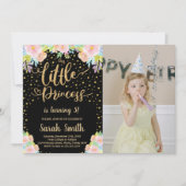 Parties scintillant Black Princess Invitations Ann (Devant)
