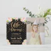 Parties scintillant Black Princess Invitations Ann (Debout devant)