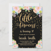 Parties scintillant Black Princess Invitations d'a (Devant)