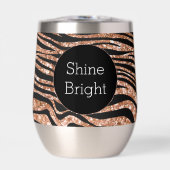 Parties scintillant Black Rose Gold Zebra (Avant)