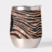 Parties scintillant Black Rose Gold Zebra (Gauche)
