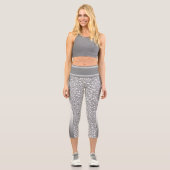 Parties scintillant blanche Capri Leggings (Recto)