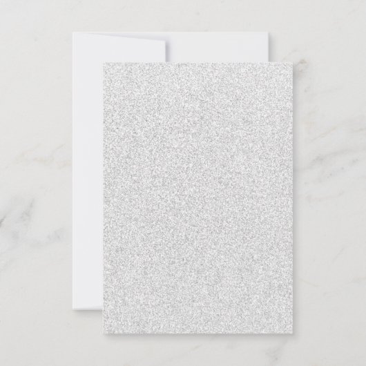 Parties scintillant blanche et cadre noir - Carte  (Dos)