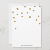 parties scintillant blanche et or dîner invitation (Dos)