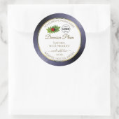 Parties scintillant Bleu Blanc Or Étiquette de pro (Sac)