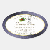 Parties scintillant Bleu Blanc Or Étiquette de pro (Devant)