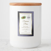 Parties scintillant Bleu Blanc Or Étiquette de pro (Devant)