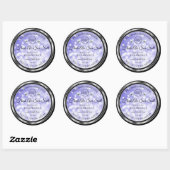 Parties scintillant bleu clair Logo Étiquette Diam (Feuille)