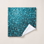 Parties scintillant bleu d'Aqua (Gant de toilette)