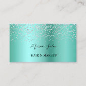 Parties scintillant bleu foncé Carte de visite d'a (Devant)