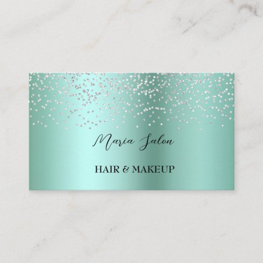 Parties scintillant bleu foncé Carte de visite d'a (Devant)