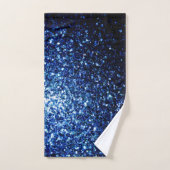 Parties scintillant bleu foncé scintille (Serviette à main)