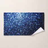 Parties scintillant bleu foncé scintille (Serviette à main)