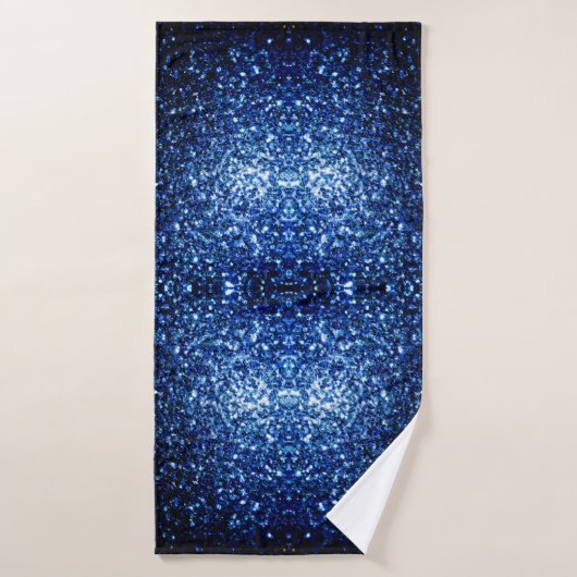 Parties scintillant bleu foncé scintille (Serviette de bain)