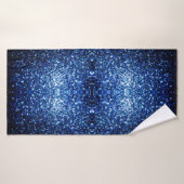 Parties scintillant bleu foncé scintille (Serviette de bain)