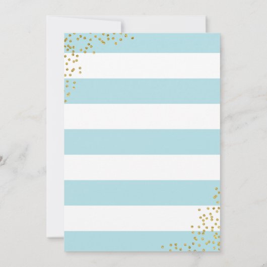 Parties scintillant Bleu points Invitation Baby s (Dos)