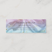 Parties scintillant bleu rose Satin Carte de visi (Dos)