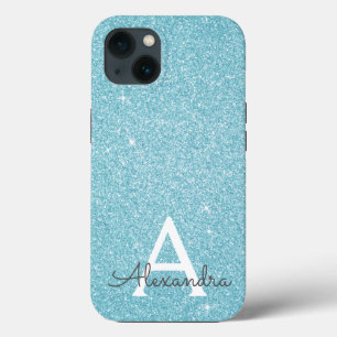 Parties scintillant bleu Turquoise Aqua et Coque d