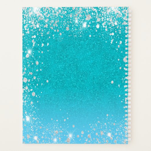 parties scintillant bleu turquoise aqua vert nom 2 (Dos)