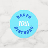 Parties scintillant bleue Anniversaire Confetti (Petit recto)