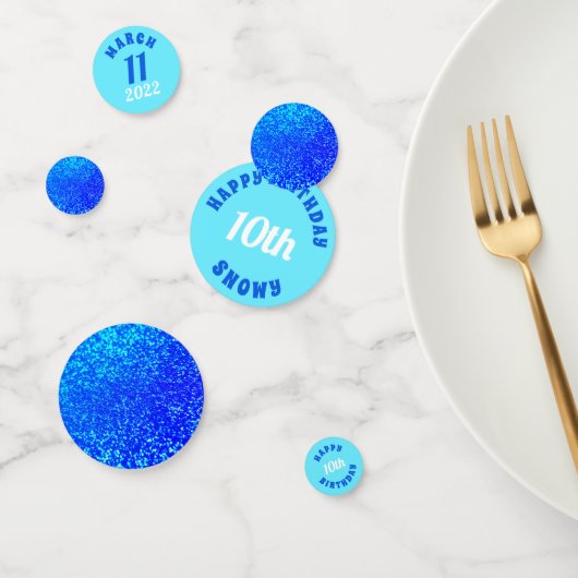 Parties scintillant bleue Anniversaire Confetti (Groupe)