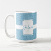 Parties scintillant Bleue Café Mug personnalisé (Gauche)