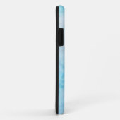 Parties scintillant bleue - coque iphone en marbre (Dos/Droite)