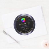 Parties scintillant bleue de minuit Étiquette prod (Enveloppe)