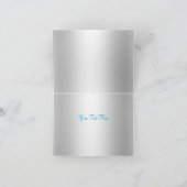 Parties scintillant bleue et Carte de remerciement (Intérieur)