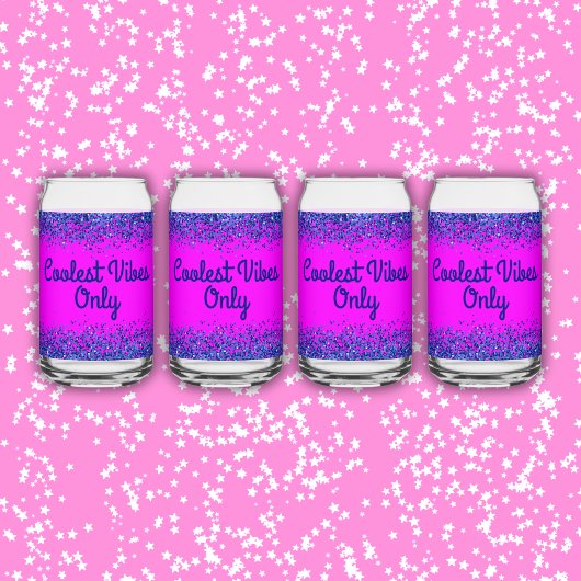 Parties scintillant Bleue et texte sur les Vibes P