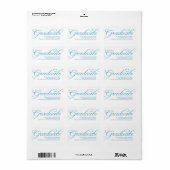 Parties scintillant bleue Étiquette de adresse de  (Feuille entière)