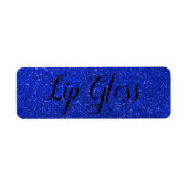 Parties scintillant bleue étiquette Lipgloss (Devant)