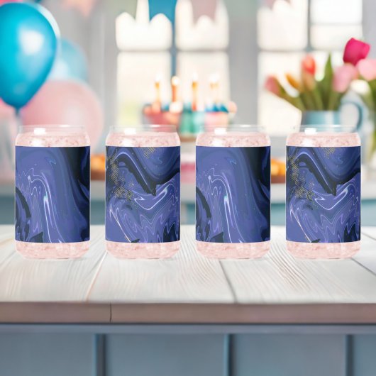 Parties scintillant bleue Galaxy Swirl Abstrait Mo (Insitu (Baby Shower))