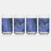 Parties scintillant bleue Galaxy Swirl Abstrait Mo (Recto)