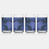 Parties scintillant bleue Galaxy Swirl Abstrait Mo (Gauche)