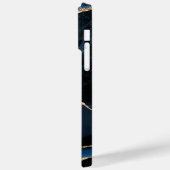 Parties scintillant bleue  marbre coque iphone per (Verso / Gauche)