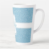 Parties scintillant Bleue Mug Latte Personnalisé (Droite)
