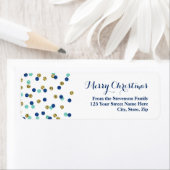 Parties scintillant bleue or Confetti Étiquette de (En situation)